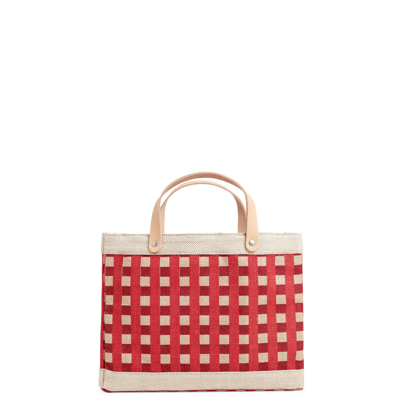 Petite Market Bag in Red Gingham (035GHRD)