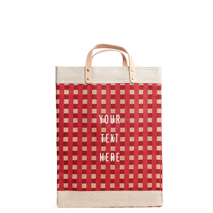 Market Bag in Red Gingham (003GHRD)