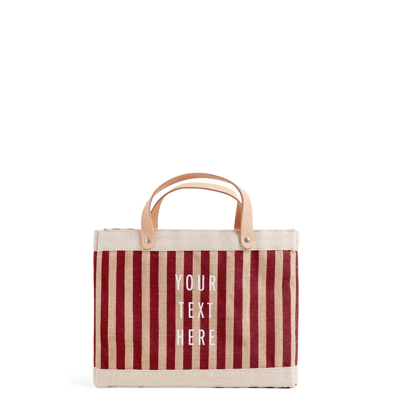 Petite Market Bag in Red Stripe (035GHRD)