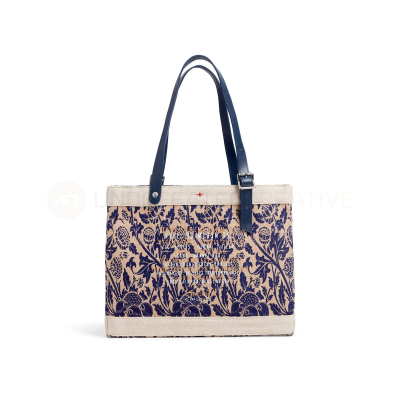 Petite Market Bag in Blue Porcelain with Adjustable Handle (035POBL)