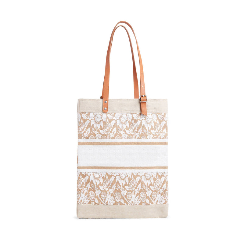 Market Bag in White Porcelain with Adjustable Handle (003POWH)