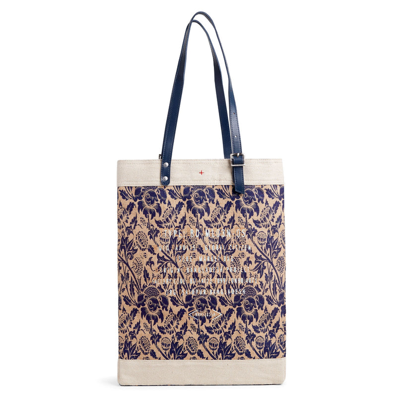 Market Bag in Blue Porcelain with Adjustable Handle (003POBL)