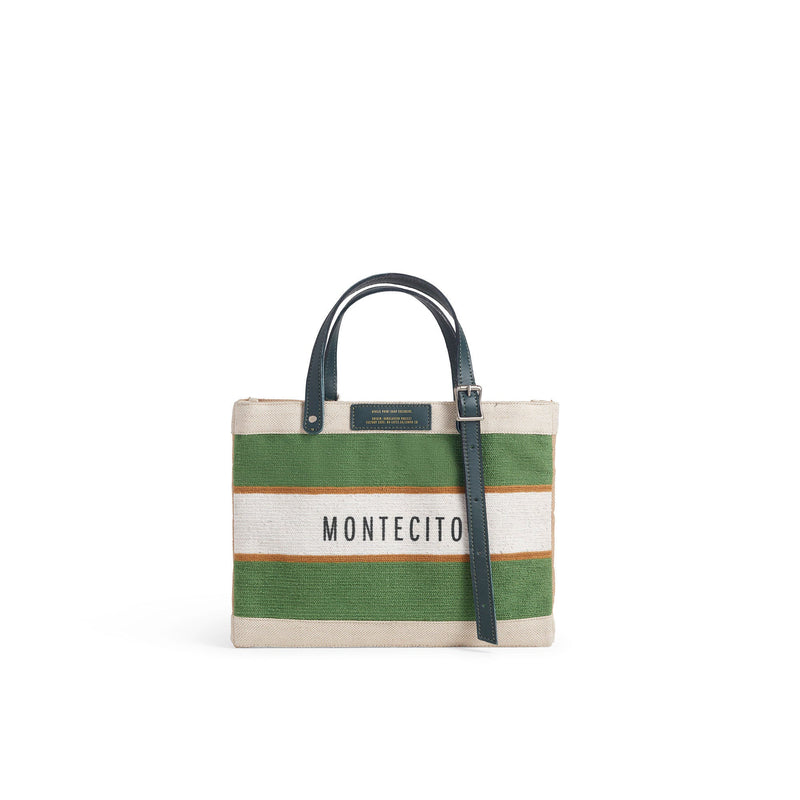 Petite Market Bag in Court Green Chenille with Adjustable Handle (035CHNGAH)