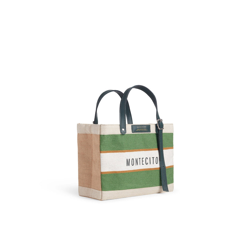 Petite Market Bag in Court Green Chenille with Adjustable Handle (035CHNGAH)