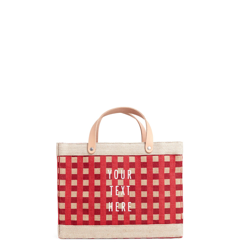 Petite Market Bag in Red Gingham (035GHRD)