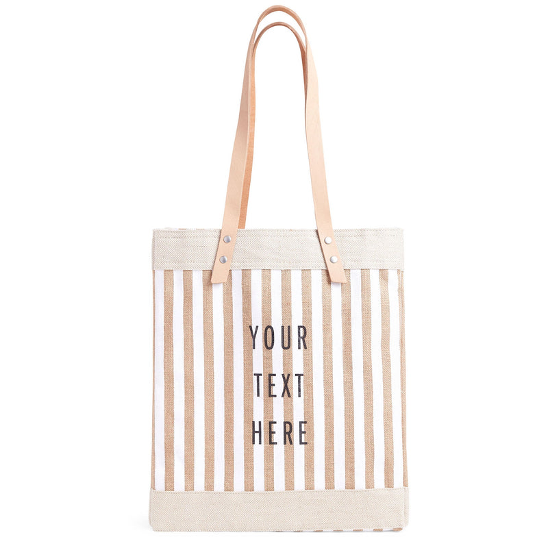 Market Tote in White Stripe (034STWH)