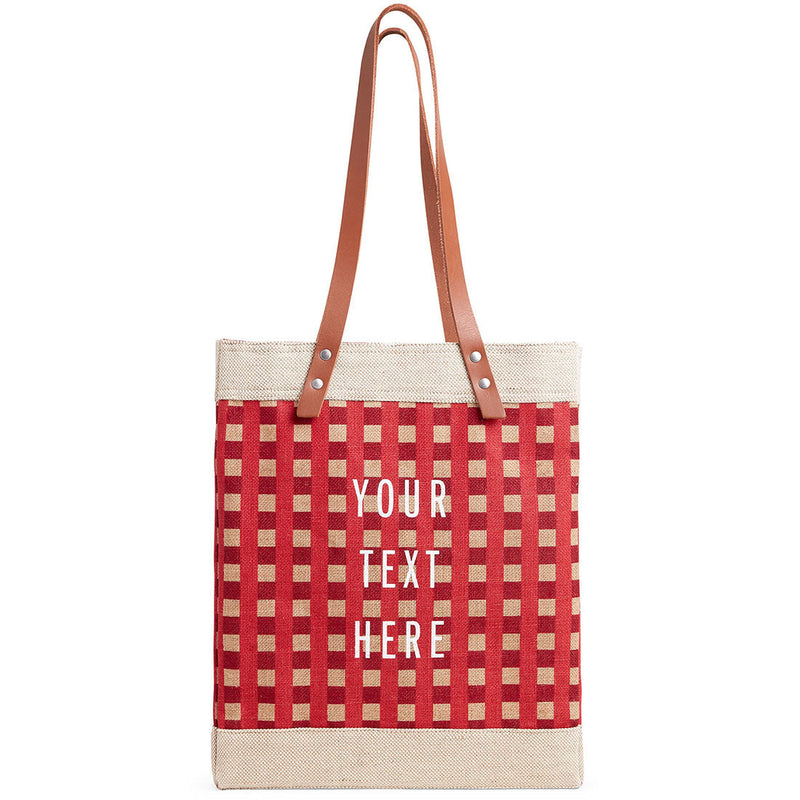 Market Tote in Red Gingham (034GHRD)