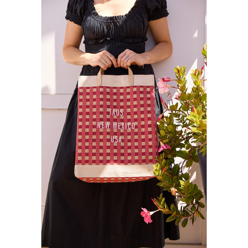 Market Bag in Red Gingham (003GHRD)