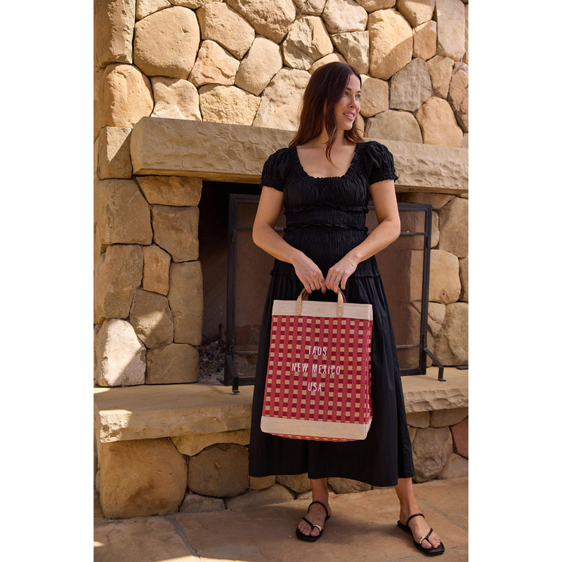 Market Bag in Red Gingham (003GHRD)