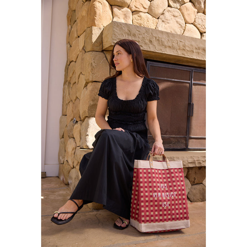 Market Bag in Red Gingham (003GHRD)