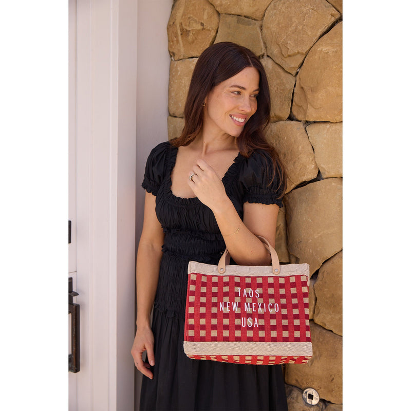 Petite Market Bag in Red Gingham (035GHRD)