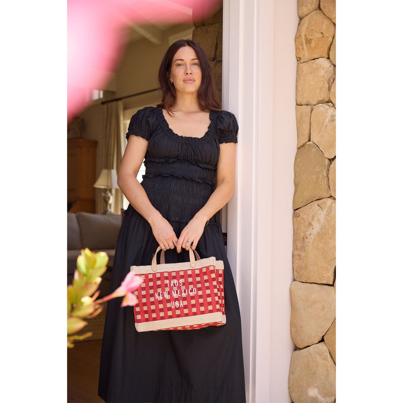 Petite Market Bag in Red Gingham (035GHRD)