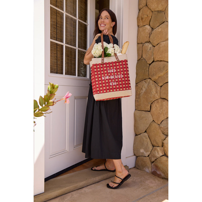 Market Tote in Red Gingham (034GHRD)