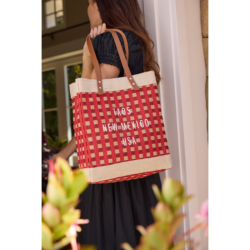 Market Tote in Red Gingham (034GHRD)