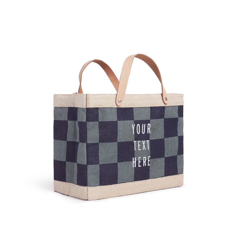 Petite Market Bag Navy Checker (035CHKNV)