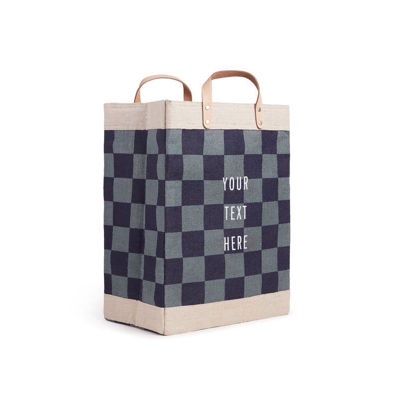 Market Bag Navy Checker (003CHKNV)