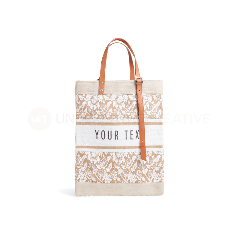 Market Bag in White Porcelain with Adjustable Handle (003POWH)