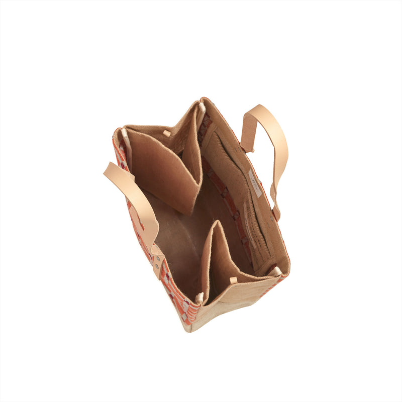 Wine Tote in Chenille Window Brick (033CHNRT)