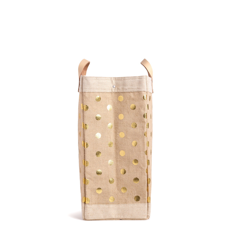 Market Bag in Gold Polka Dot (003NAGDPK)
