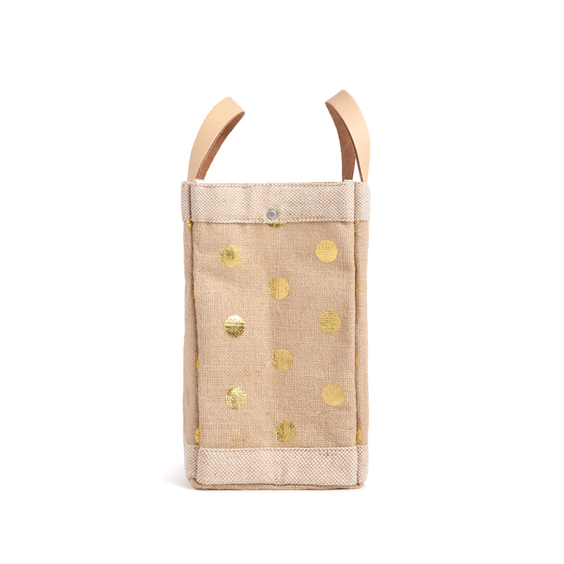 Petite Market Bag in Gold Polka Dot (035NAGDPK)