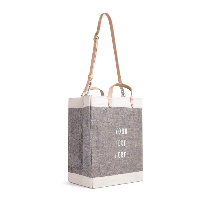 Market Bag in Chambray with Strap (003CHMSTRAP)
