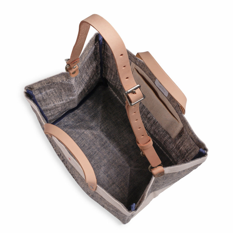 Market Bag in Chambray with Strap (003CHMSTRAP)
