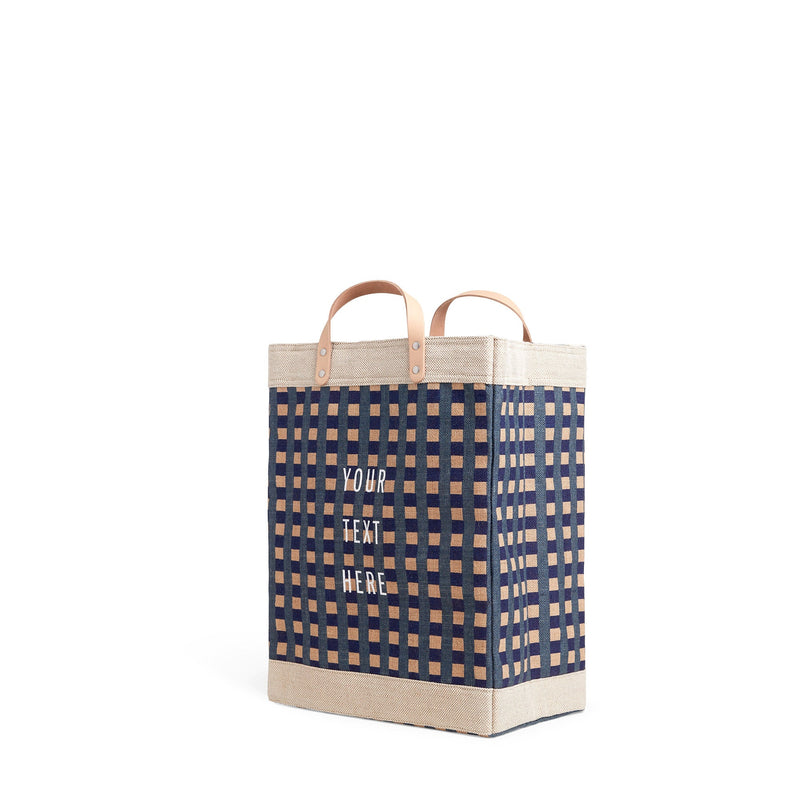 Market Bag in Navy Gingham (003GHBL)