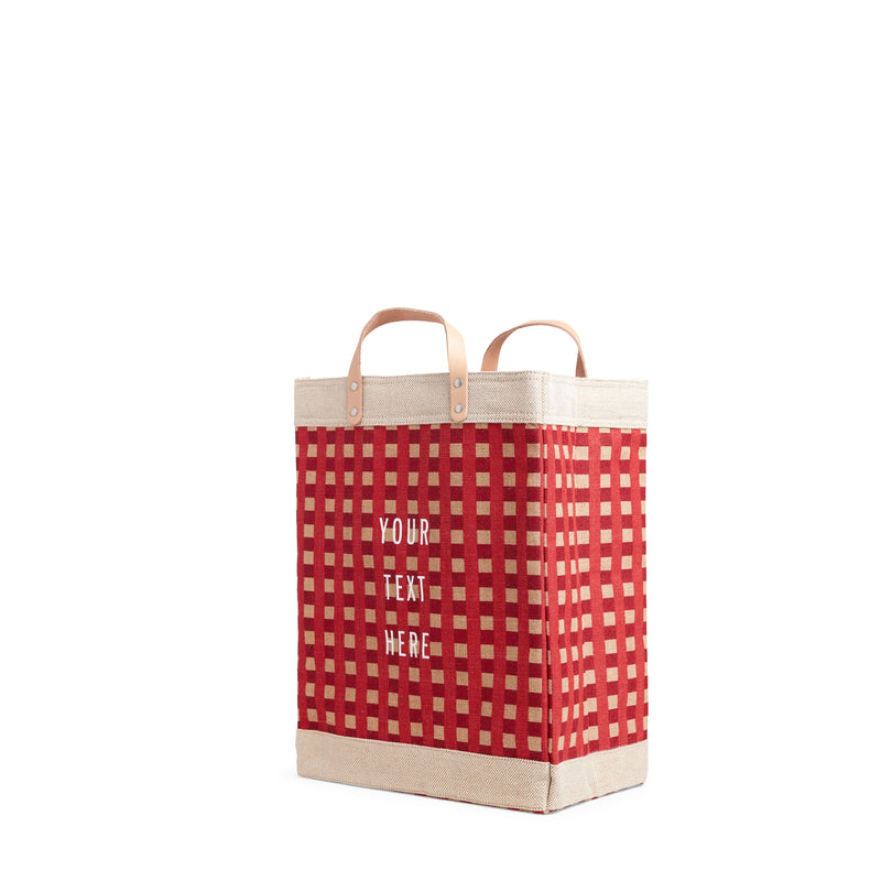 Market Bag in Red Gingham (003GHRD)