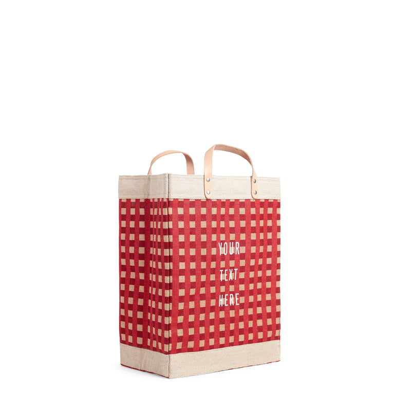 Market Bag in Red Gingham (003GHRD)