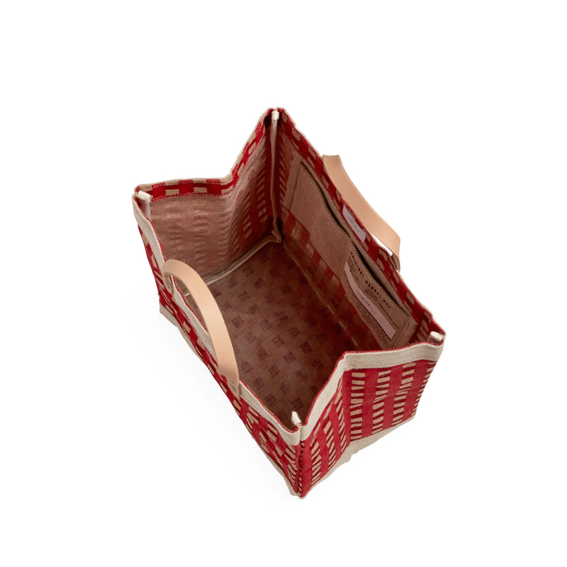 Market Bag in Red Gingham (003GHRD)