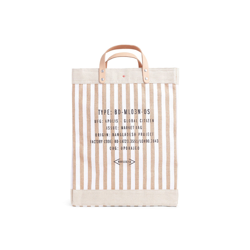 Market Bag in White Stripe (003STWH)