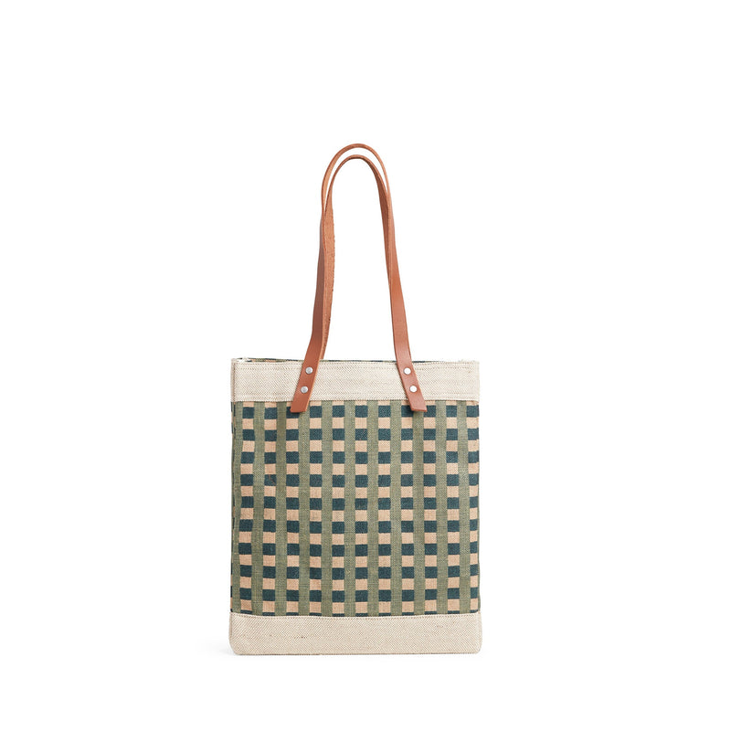Market Tote in Green Gingham (034GHGN)