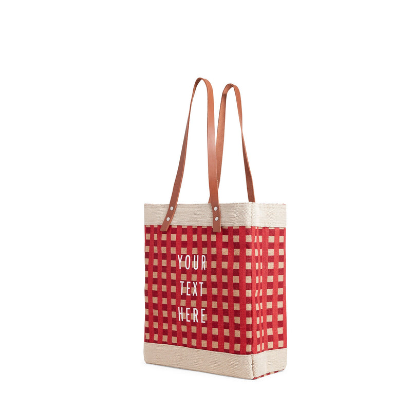 Market Tote in Red Gingham (034GHRD)