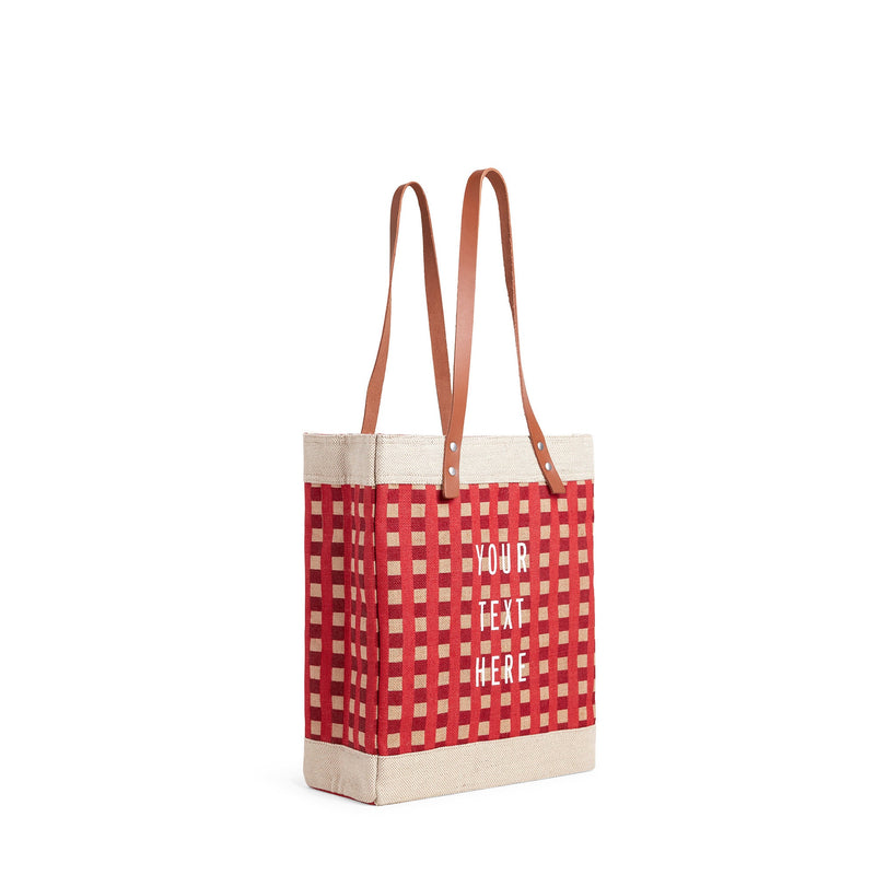 Market Tote in Red Gingham (034GHRD)