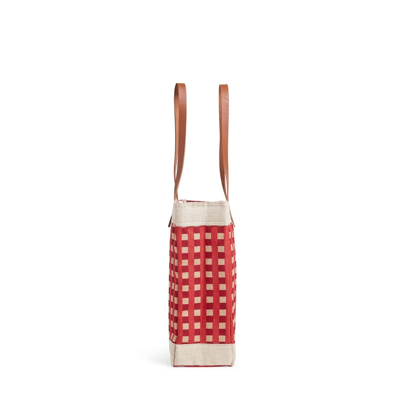 Market Tote in Red Gingham (034GHRD)