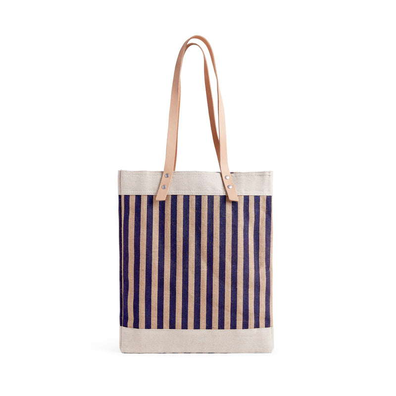 Market Tote in Navy Stripe (034STNV)