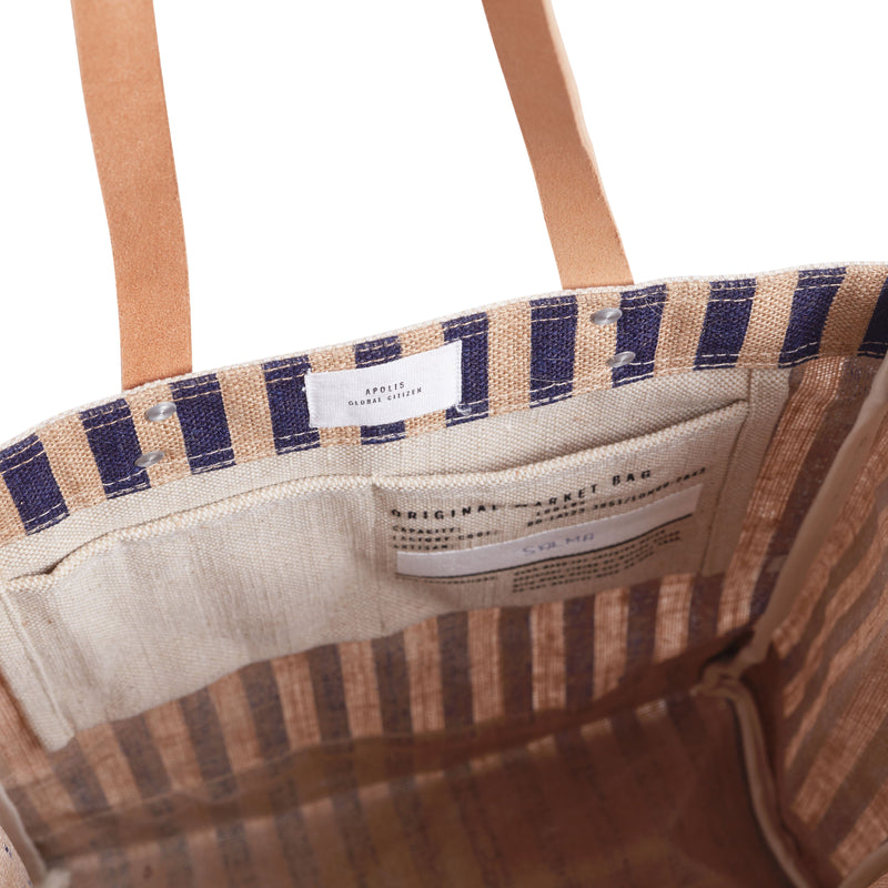 Market Tote in Navy Stripe (034STNV)