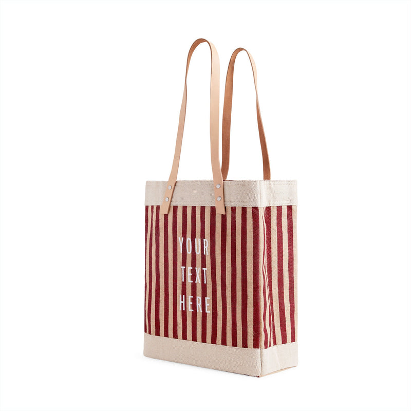 Market Tote in Red Stripe (034GHRD)