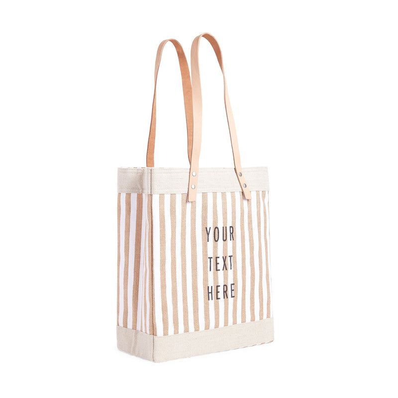 Market Tote in White Stripe (034STWH)