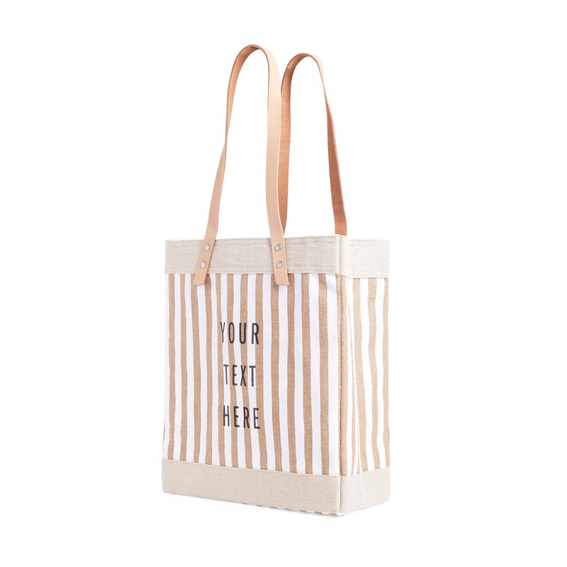 Market Tote in White Stripe (034STWH)