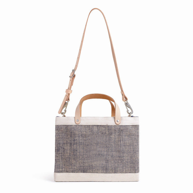 Petite Market Bag in Chambray with Strap (035CHMSTRAP)