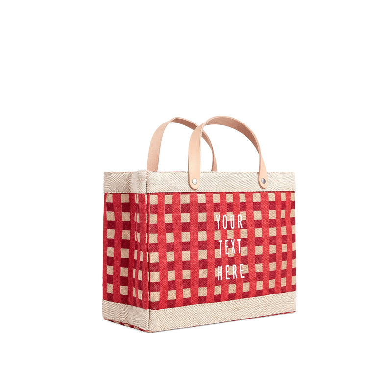 Petite Market Bag in Red Gingham (035GHRD)