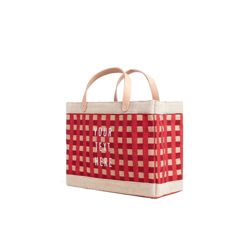 Petite Market Bag in Red Gingham (035GHRD)