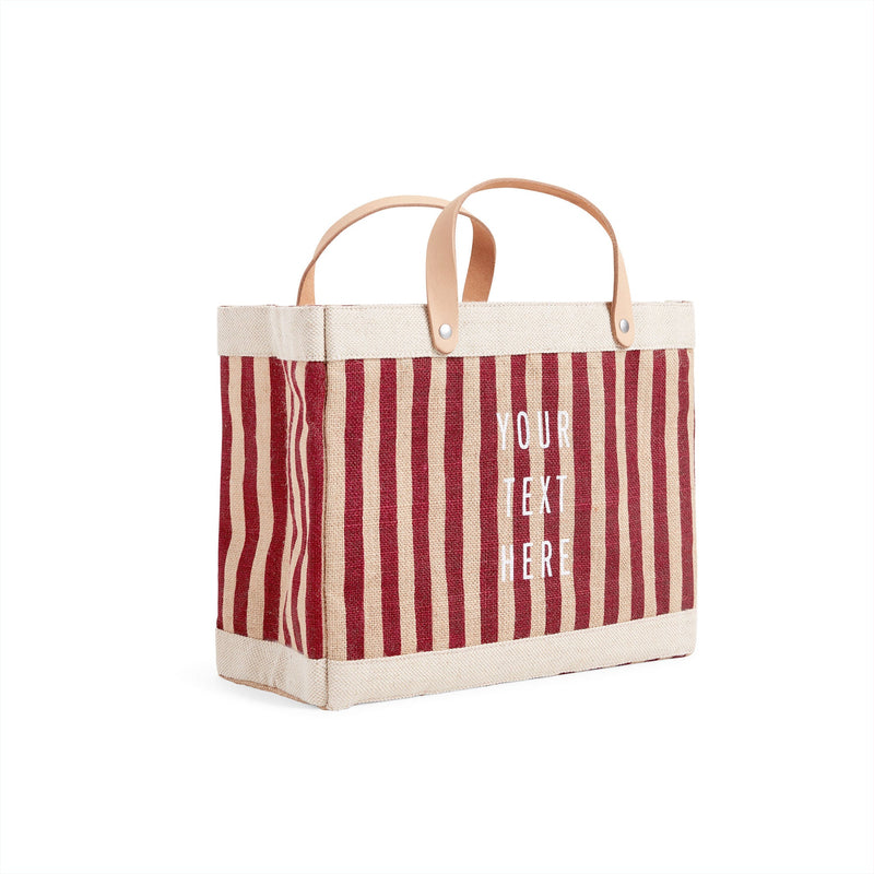 Petite Market Bag in Red Stripe (035GHRD)