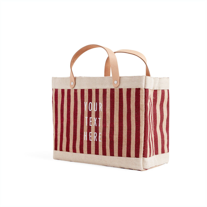 Petite Market Bag in Red Stripe (035GHRD)