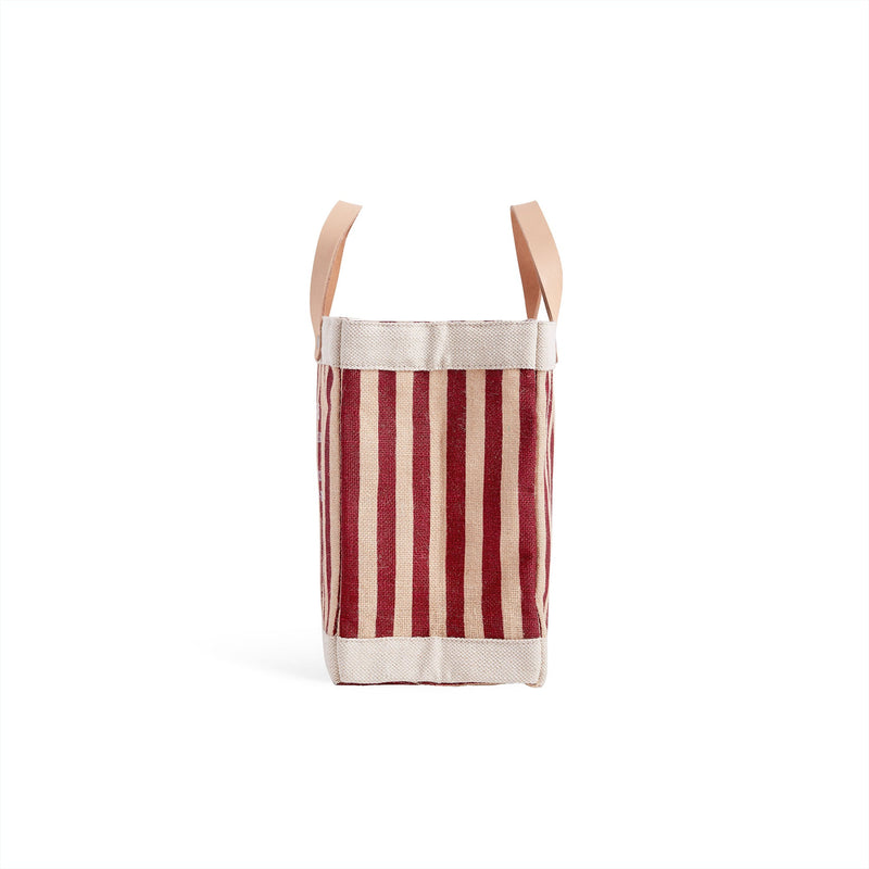 Petite Market Bag in Red Stripe (035GHRD)