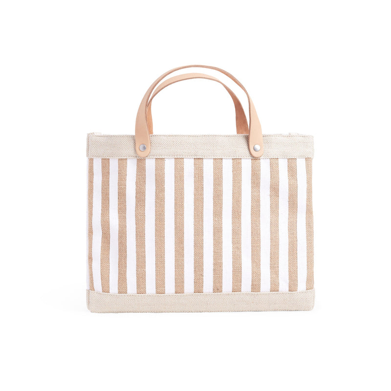 Petite Market Bag in White Stripe (035STWH)