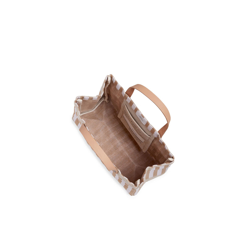 Petite Market Bag in White Stripe (035STWH)