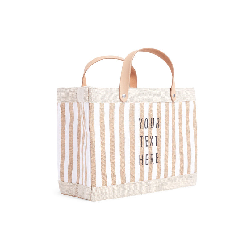 Petite Market Bag in White Stripe (035STWH)