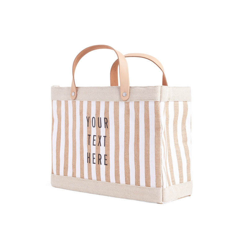 Petite Market Bag in White Stripe (035STWH)